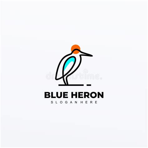 HERON LOGO DESIGN stock illustration. Illustration of creative - 252873817