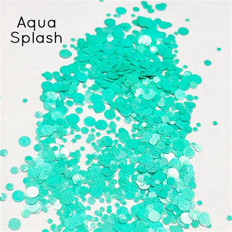 glitter aqua splash colour  pretty nails