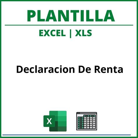 Plantilla Declaracion De Renta Excel