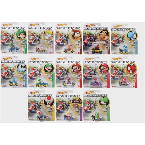 Kit C Carrinhos Mario Kart Sortidos Hot Wheels Mattel No Shoptime