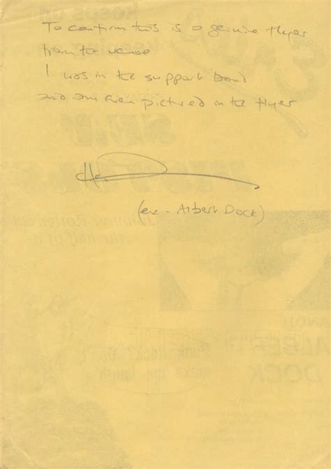 Sex Pistols Ultra Rare Erics Liverpool Concert Handbill