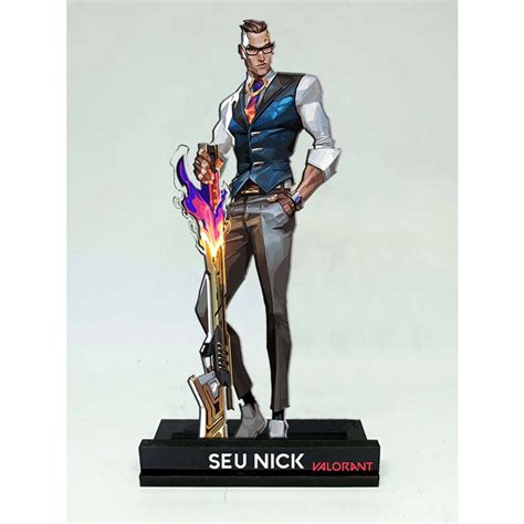 Personagem Chamber Valorant Ou Sem Nick MDF 22cm Shopee Brasil