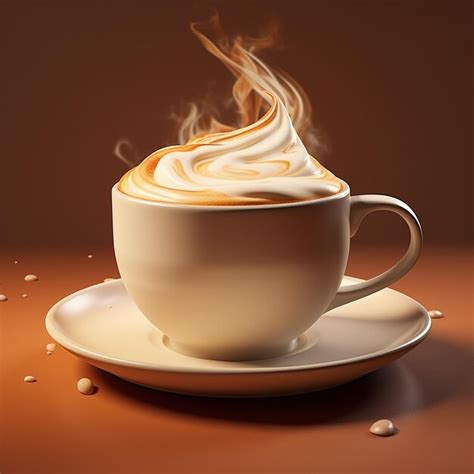 Premium Photo Steaming Hot Coffee With Fine Milk Layer
