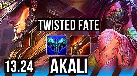 Twisted Fate Vs Akali Mid Games Dominating Kr