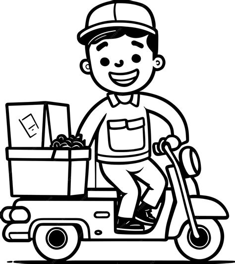 premium vector  delivery man clipart vector