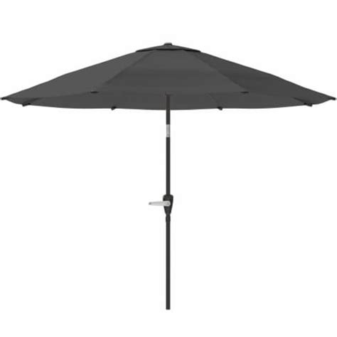 Pure Garden Patio Umbrella With Auto Tilt 10ft Easy Crank Outdoor Umbrella With Vented Cano 1