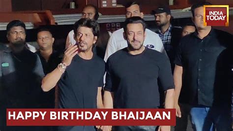 Shah Rukh Khans Am Visit To Salmans Birthday Bash How They Bonded