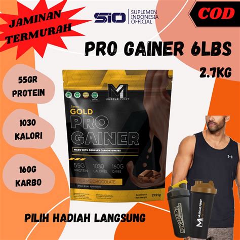Jual MUSCLE FIRST PRO GAINER 6LBS 2.7Kg Gold Series Suplemen ...