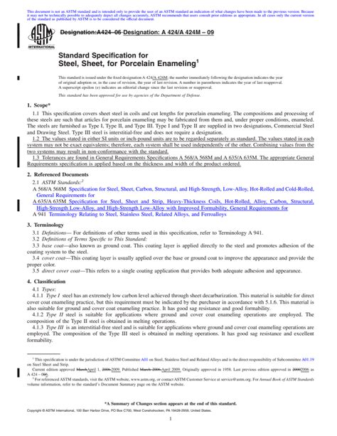 Astm A A M Standard Specification For Steel Sheet For
