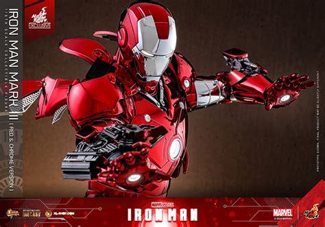 Hot Toys MMS D Iron Man Th Scale Iron Man Mark III Red Chrome Version