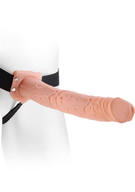 Fetish Fantasy Series Hollow Strap On Dildo And Stretchy Harness 11in