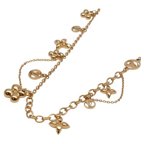 * LOUIS VUITTON Collier Blooming Gold Monogram Flower Motif LV Circle