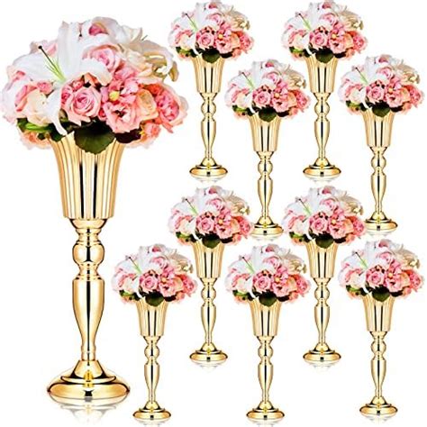 Amazon Weysat 10 Pcs Tall Vases For Centerpieces 15 Inch Trumpet