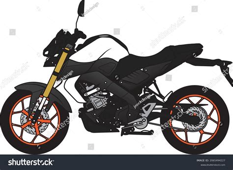 Naked Bike Motorcycle Parking Side View Stock Vector Royalty Free 2065494227 Shutterstock