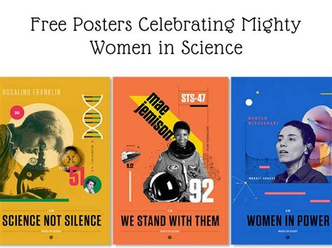 Free Posters Celebrating Mighty Women In Science Science Poster