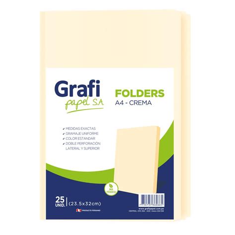 File Manila A4 X 25 Uni Grafipapel Ofimarket