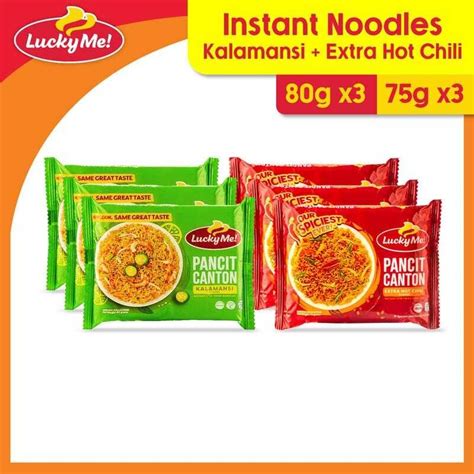 Lucky Me Pancit Canton Mix And Match Bundle Kalamansi Extra Hot Chili X Shopee Philippines