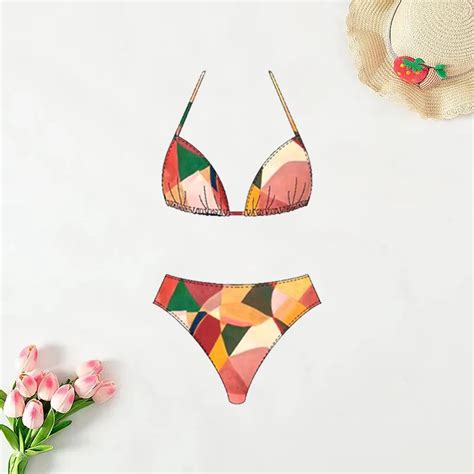 Sexy Bikinis Swimsuits Women Thong Bikini Set Print Swimwear Push Up Swimming For Bathing Suit