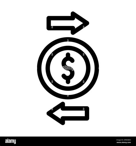 Money Transfer Vector Thick Line Icon For Personal And Commercial Use