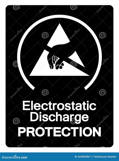 Electrostatic Discharge Protection Symbol Sign, Vector Illustration