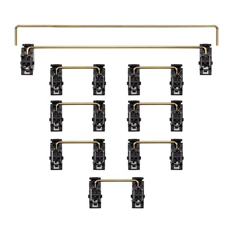 Everglide Panda Plate Mounted Stabilizer V5 Black Knight Gold Plated f ...