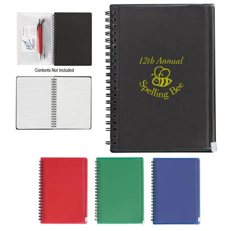 Personalized Spiral Notebook With Pouch Notebooks