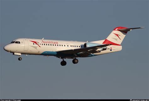 Oe Lfr Austrian Airlines Fokker F F Mark Photo By Philip