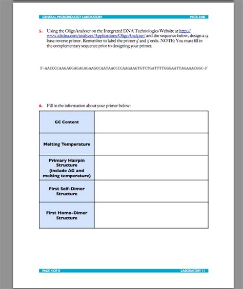 Solved Laboratory 12: Polymerase Chain Reaction Objective To | Chegg.com
