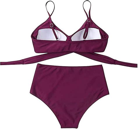 Newbikiniwomen High Waisted Vintage Baddräkt Bikini Set med hög midja Tvådelad Vintage
