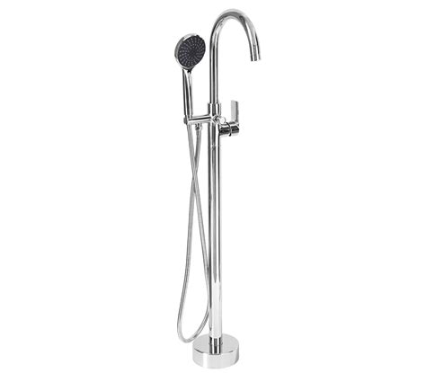 Round Chrome Free Standing Bath Mixer Tap With H S Dune Blutide