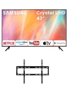 Samsung 43-Inch Crystal UHD 4K Flat Smart TV UA43AU7000UXZN Titan With ...