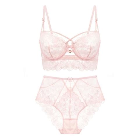 Ensemble Lingerie Femme Dentelle Sexy Marque Mod Le Tissu Respirant Rose Rose
