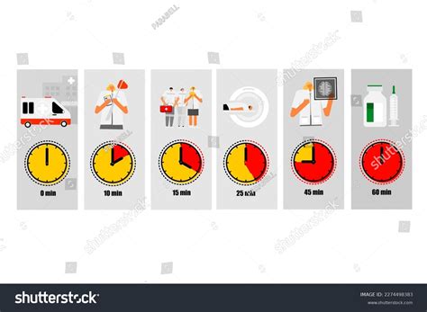 cartoon acute ischemic stroke management strategy stock vector royalty