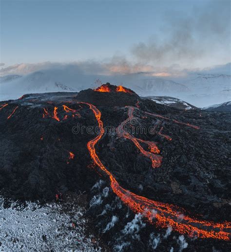 Iceland Volcanic Eruption The Volcano Fagradalsfjall Is Located