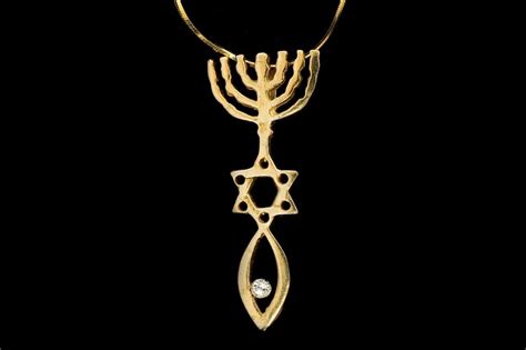 Messianic Seal Of Jerusalem Gold Messianic Seal Pendant 14k Gold Seal