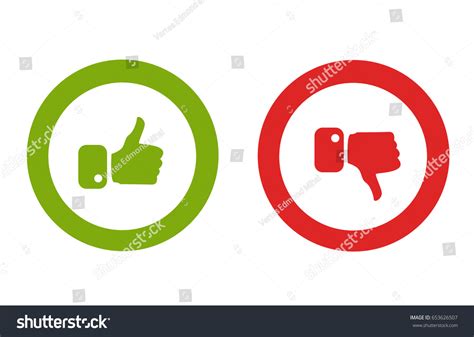 Modern Thumbs Thumbs Down Icons Stock Vector Royalty Free 653626507