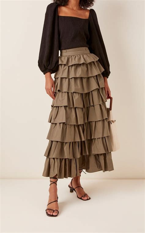 Margot Ruffled Tiered Maxi Skirt By Ulla Johnson Moda Operandi