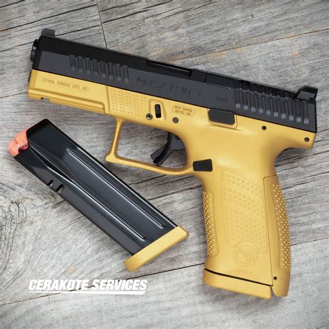 Cz P10c Optics Ready Gold Pistol Cerakote Services