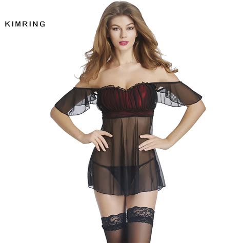 Kimring Sexy Lingerie Sleepwear Fashion Women Lingerie Chemises