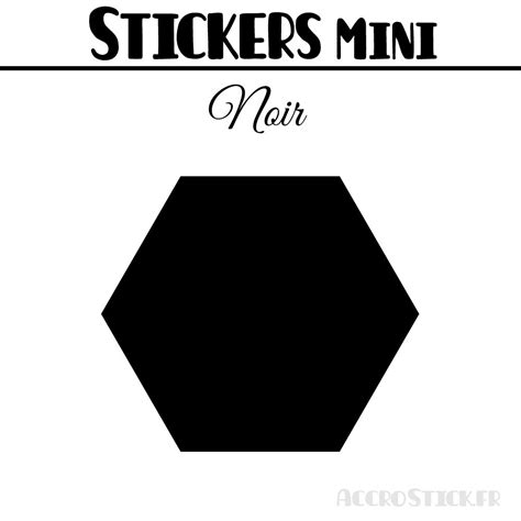 160 Hexagones 1 8 Cm Stickers Mini Gommettes Couleur Noir