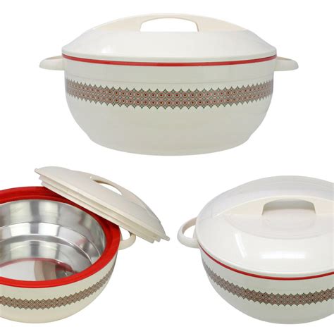 Hot Pot Food Warmer Thermal Insulated Casserole Pan Serving Storage Dish Round