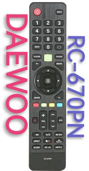 Пульт ДУ HUAYU Пульт для телевизора DAEWOO/дэу/даево RC-670PN LCD TV ...