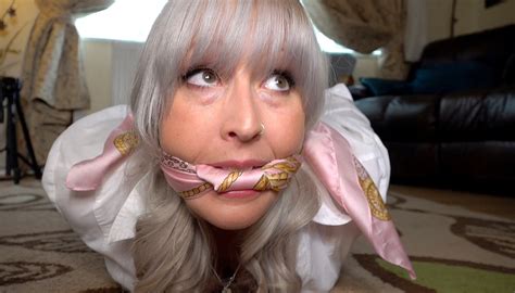 Muffled Screams Blonde Milf Anna Bound Scarf Gagged And Foot Worshipped