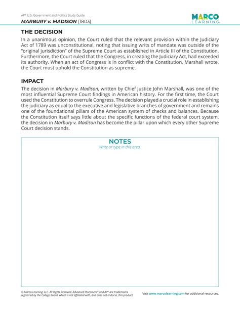 SOLUTION: Ap gov study guide pack scotus 2021 v2 - Studypool
