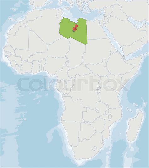 State of Libya location on Africa map | Stock vector | Colourbox