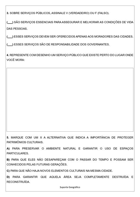 Atividades Sobre Serviços Públicos 4 Ano - Atividade Sobre Serviços Publicos 4 Ano - FDPLEARN