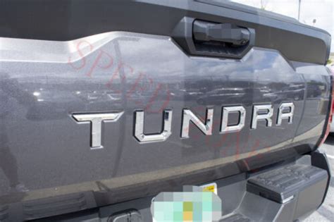 Chrome Black Emblem Compatible Toyota Tundra Front Grill Rear