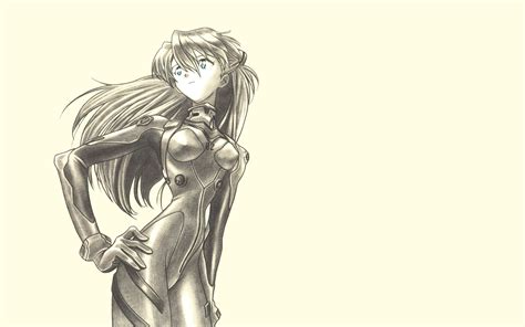 Sfondi Disegno Illustrazione Monocromo Anime Girls Neon Genesis