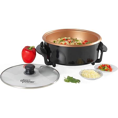 Audecook Electric Frying Pan With Steamer L Electric Hot Pot Multifunction Non Stick