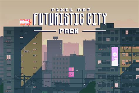 Pixel Art Futuristic City Pack 2d Environments Unity Asset Store